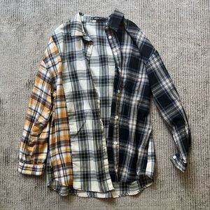 Plaid oversized button down